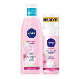 Nivea 200 ml Yatıştırıcı Kuru Ciltler İçin Tonik + 150 ml Kuru Ciltler İçin Yüz Yıkama Köpüğü