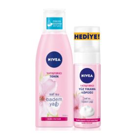 Nivea 200 ml Yatıştırıcı Kuru Ciltler İçin Tonik + 150 ml Kuru Ciltler İçin Yüz Yıkama Köpüğü
