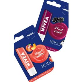 Nivea 24h Şeftali-Böğürtlen Nemlendirici Dudak Balmı