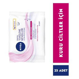 Nivea 25 Adet Kuru Hassas Yüz Göz Dudak Makyaj Temizleme Mendili