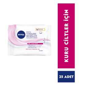 Nivea 25 Adet Kuru Hassas Yüz Göz Dudak Makyaj Temizleme Mendili