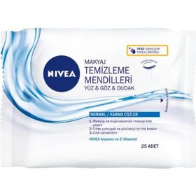Nivea 25 Adet Kuru Hassas Yüz Göz Dudak Makyaj Temizleme Mendili