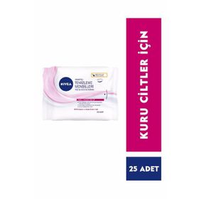 Nivea 25 Adet Kuru Hassas Yüz Göz Dudak Makyaj Temizleme Mendili