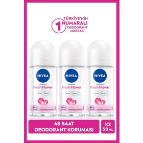 Nivea 3x50 ml Fresh Flower Kadın Deodorant Roll-On