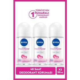 Nivea 3x50 ml Fresh Flower Kadın Deodorant Roll-On