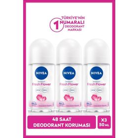 Nivea 3x50 ml Fresh Flower Kadın Deodorant Roll-On