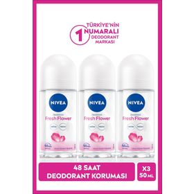 Nivea 3x50 ml Fresh Flower Kadın Deodorant Roll-On
