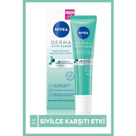 Nivea 40 ml Derma Skin Clear Night Exfoliator Gece Kremi
