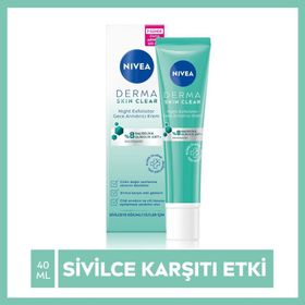 Nivea 40 ml Derma Skin Clear Night Exfoliator Gece Kremi