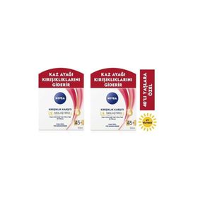 Nivea 45+ Yaş 2X50 ml Kırışıklık Karşıtı Sıkılaştırıcı Krem