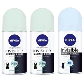 Nivea 50 ml Bayan Black White Pure Roll-On
