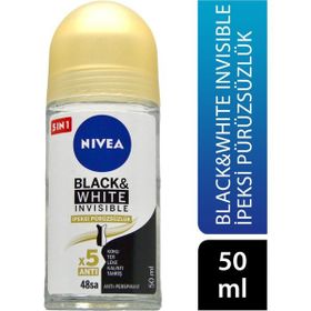 Nivea 50 ml Black White İpeksi Pürüzsüzlük Roll On