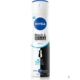 Nivea 72H Anti-perspirant Black & White Invisible İpeksi Pürüzsüzlük 150 ml Kadın Sprey Deodorant