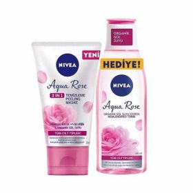 Nivea Aqua Rose 150 ml Peeling Maske + 200 ml Nemlendirici Tonik