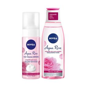 Nivea Aqua Rose 150 ml Yüz Yıkama Köpüğü ve 200 ml Tonik