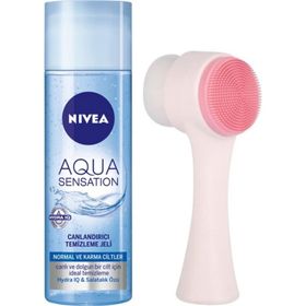 Nivea Aqua Sensation 200 ml Canlandırıcı Temizleme Jeli + Cilt Temizleme Fırçası