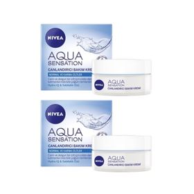 Nivea Aqua Sensation Canlandırıcı 2x50 ml Yüz Bakım Kremi