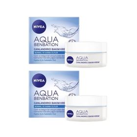 Nivea Aqua Sensation Canlandırıcı 2x50 ml Yüz Bakım Kremi