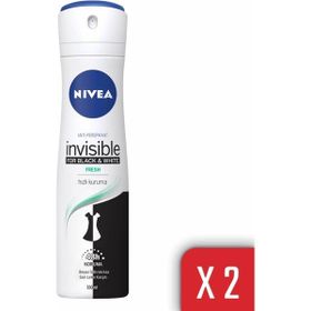 Nivea Black and White 2x150 ml Fresh Invisible Kadın Deodorant