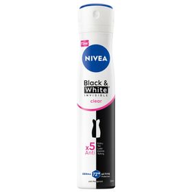 Nivea Black and White Invisible Clear 200 ml Kadın Sprey Deodorant