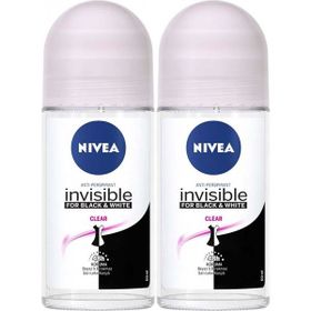 Nivea Black White Clear 2x50 ml Kadın Roll-On