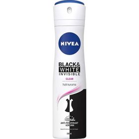 Nivea Black White Invisible Clear 150 ml 72 Saat Anti-Perspirant Kadın Sprey Deodorant