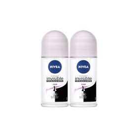 Nivea Black White Invisible Clear 2x50 ml Kadın Roll-On