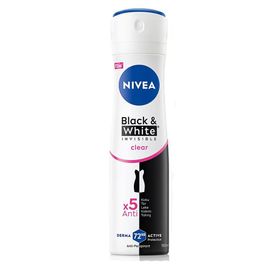Nivea Black & White Invisible Clear Antiperspirant Leke Yapmayan Kadın Sprey Deodorant 150 ml x 3