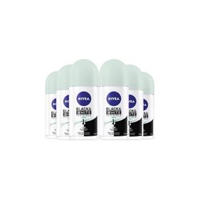 Nivea Black White Invisible Fresh 6x50 ml Kadın Roll-On
