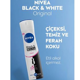 Nivea Black & White Invisible Fresh Antiperspirant Ter Önleyici Leke Yapmayan Deodorant Seti