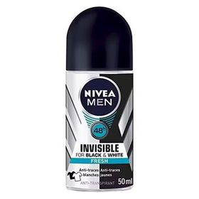 Nivea Black & White Invisible Fresh Antiperspirant Ter Önleyici Leke Yapmayan Erkek Roll-On Deodorant 50 ml