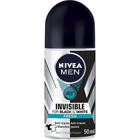 Nivea Black & White Invisible Fresh Antiperspirant Ter Önleyici Leke Yapmayan Erkek Roll-On Deodorant 50 ml