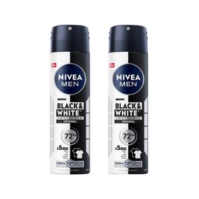 Nivea Black & White Invisible Güçlü Etki 2x150 ml Erkek Sprey Deodorant