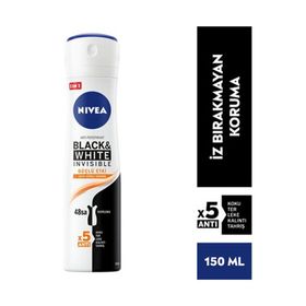 Nivea Black & White Invisible Güçlü Etki 2x150 ml Kadın Sprey Deodorant