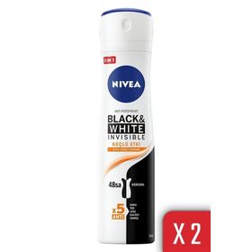 Nivea Black & White Invisible Güçlü Etki 2x150 ml Kadın Sprey Deodorant