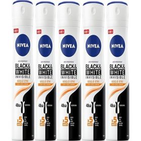Nivea Black White Invisible Güçlü Etki 5x150 ml Kadın Sprey Deodorant