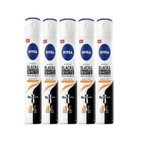 Nivea Black White Invisible Güçlü Etki 5x150 ml Kadın Sprey Deodorant