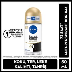 Nivea Black White Invısıble İpeksi Pürüzsüzlük 2x50 ml Roll On