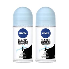 Nivea Black White Invisible Pure 2x50 ml Kadın Roll-On
