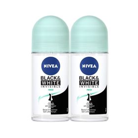 Nivea Black White Invisible Pure 2x50 ml Kadın Roll-On