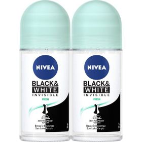 Nivea Black White Invisible Pure 2x50 ml Kadın Roll-On