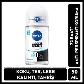 Nivea Black White Invisible Pure 50 ml Kadın Roll On