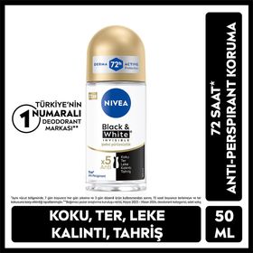 Nivea Black White İpeksi Pürüzsüzlük 3x50 ML Kadın Roll-On