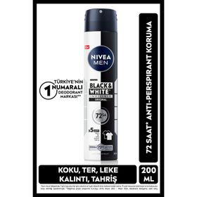 Nivea Black White Original 200 ml Erkek Deodorant