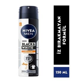 Nivea Black White Ultimate Impact 150 ml Erkek Sprey Deodorant