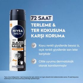 Nivea Black White Ultimate Impact 150 ml Erkek Sprey Deodorant