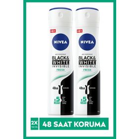 Nivea Black&White Invisible 2x150 ml Kadın Deodorant