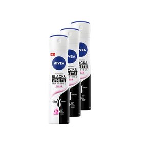 Nivea Black&White Invisible 3x150 ml Kadın Deodorant