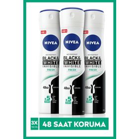 Nivea Black&White Invisible 3x150 ml Kadın Deodorant