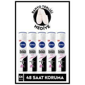 Nivea Black&White Invisible Clear 5x150 ml Kadın Sprey Deodorant